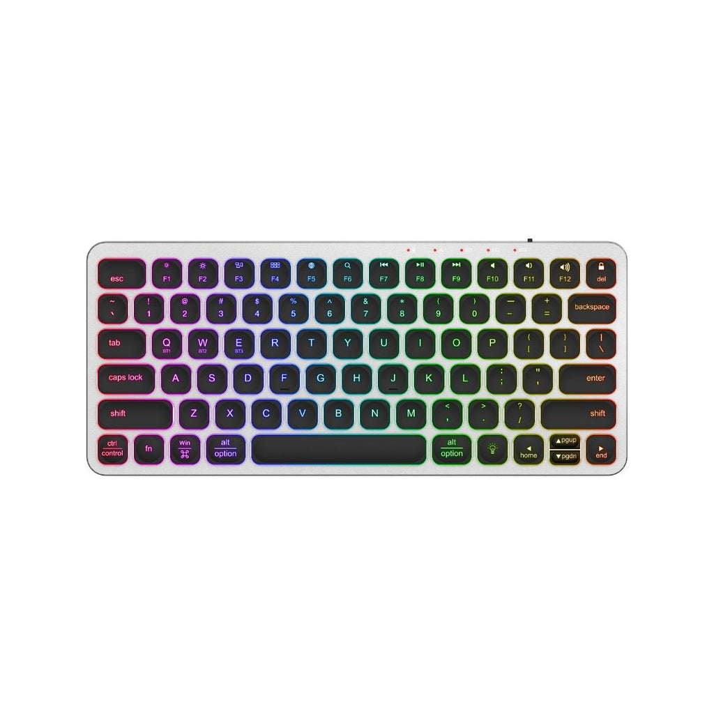Dreilex Aluminium 360 PRO wireless keyboard grey on white background
