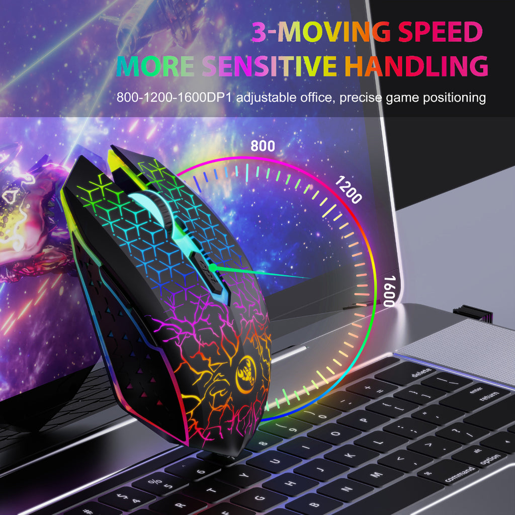 Dreilex PRO GM1 Wireless Gaming Mouse – Silent Click, LED, Rechargeable