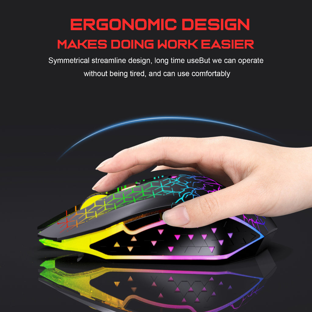 Dreilex PRO GM1 Wireless Gaming Mouse – Silent Click, LED, Rechargeable