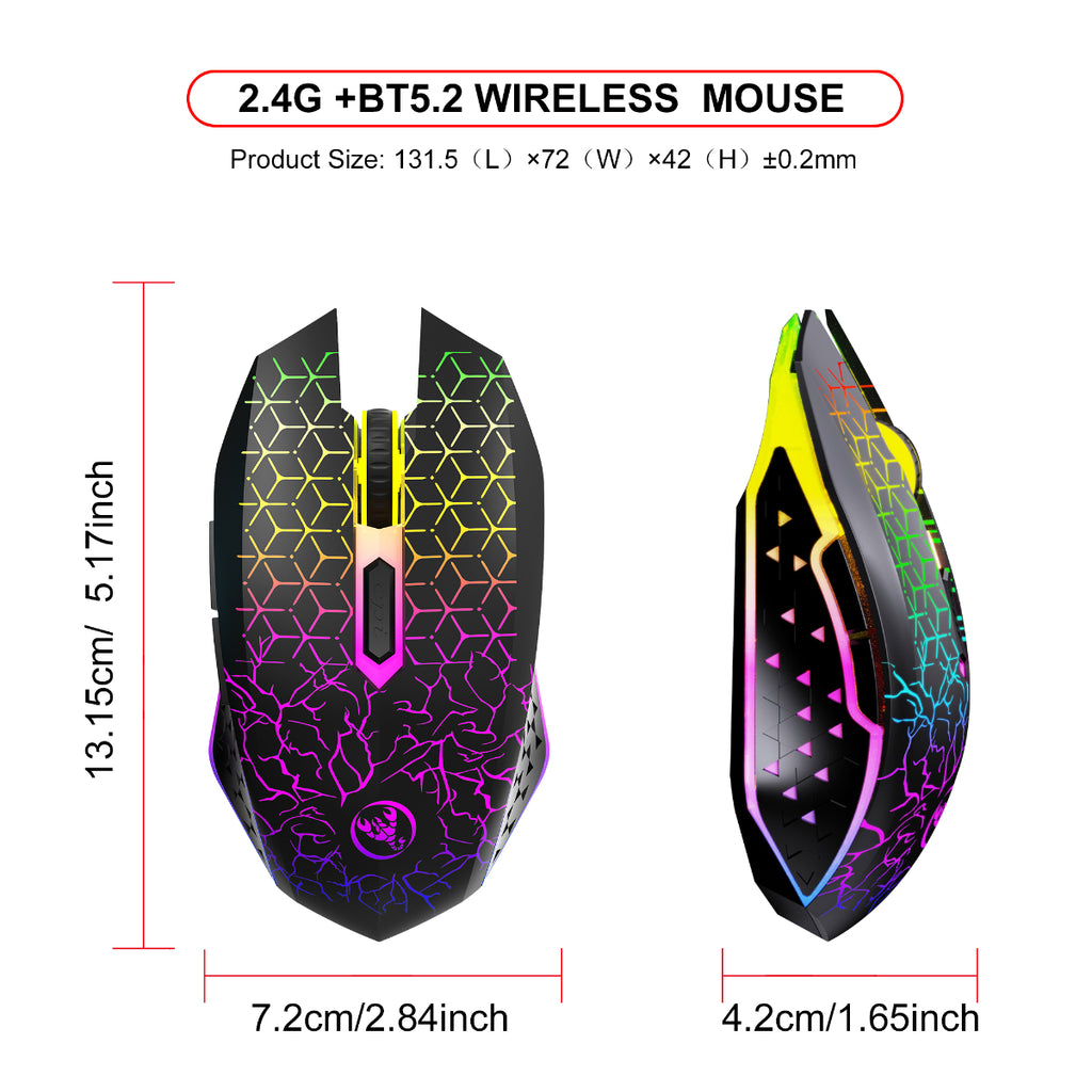 Dreilex PRO GM1 Wireless Gaming Mouse – Silent Click, LED, Rechargeable