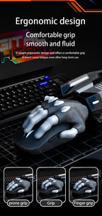 DREILEX S18 Wireless Gaming Mouse – Tri-Mode, 6400 DPI, 78g, Silent