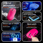 DREILEX S18 Wireless Gaming Mouse – Tri-Mode, 6400 DPI, 78g, Silent