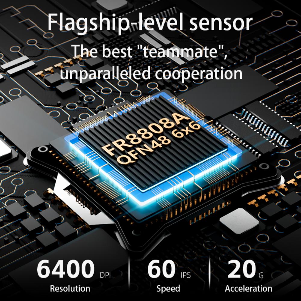 DREILEX S18 Wireless Gaming Mouse – Tri-Mode, 6400 DPI, 78g, Silent