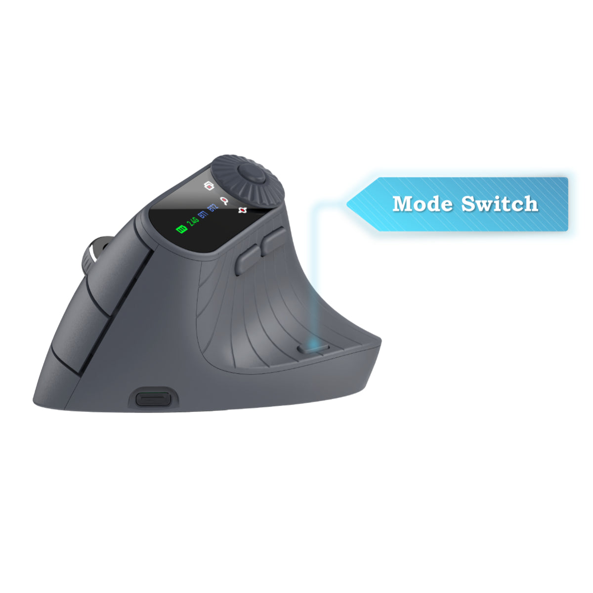 Dreilex PRO 360 Ergonomic Vertical Wireless Mouse – Tri-Mode, Rechargeable