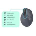 Dreilex PRO 360 Ergonomische Verticale Draadloze Muis – Tri-Mode, Oplaadbaar