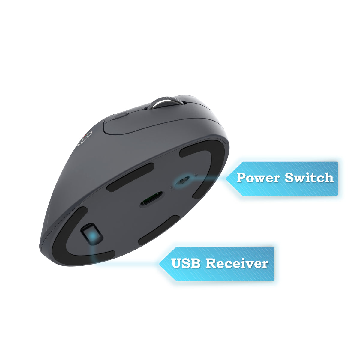 Dreilex PRO 360 Ergonomische Verticale Draadloze Muis – Tri-Mode, Oplaadbaar