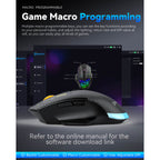 Dreilex MKESPN W601 Wireless Gaming Mouse – 12800 DPI, Macro, RGB, Silent