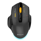 Dreilex MKESPN W601 wireless gaming mouse with RGB lighting on gaming desk setup
