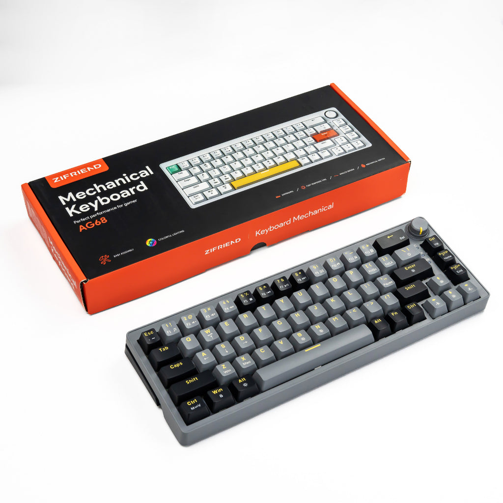 Dreilex Zifriend AG68 Hot-Swap Mechanical Gaming Keyboard – RGB, 68-Key Compact